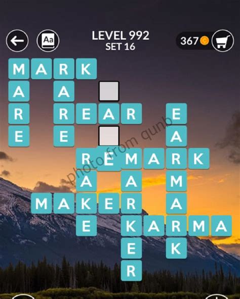 The letters you can use on this level are 'MMTMHOA'. . Wordscapes level 992